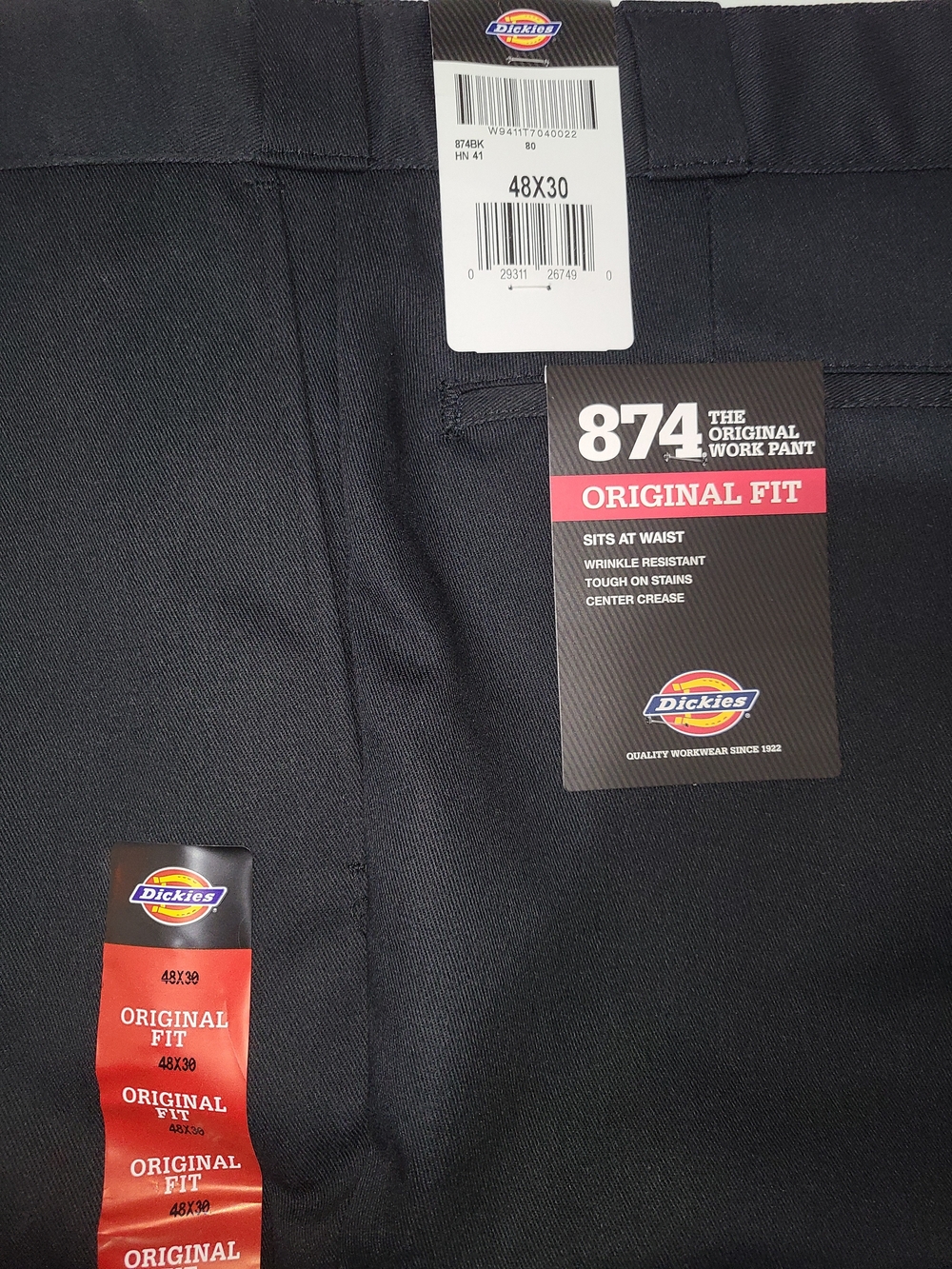 Dickies Men's Original Fit Work Pants in Black